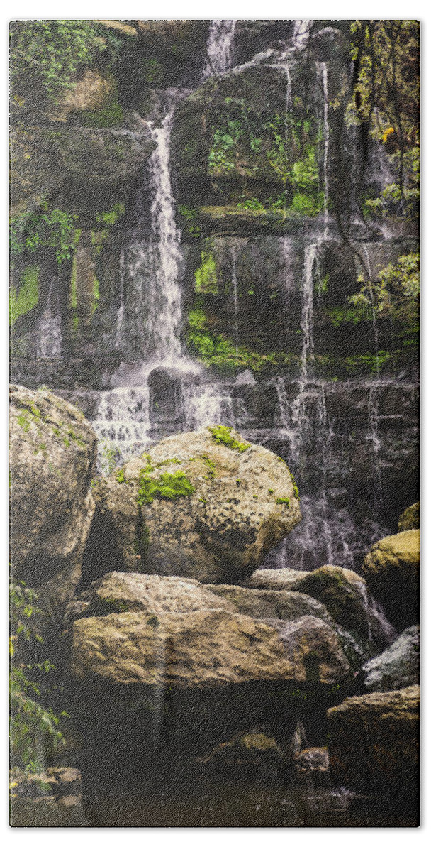 Paradise Beach Towel featuring the photograph Bajouca Waterfall VIII by Marco Oliveira