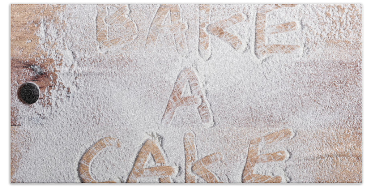 Background Beach Towel featuring the photograph Bake a cake by Tom Gowanlock