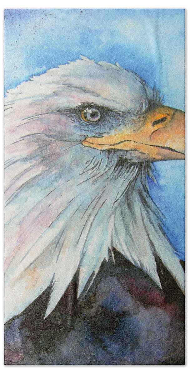 America Beach Towel featuring the painting Bald Eagle by Sean Parnell