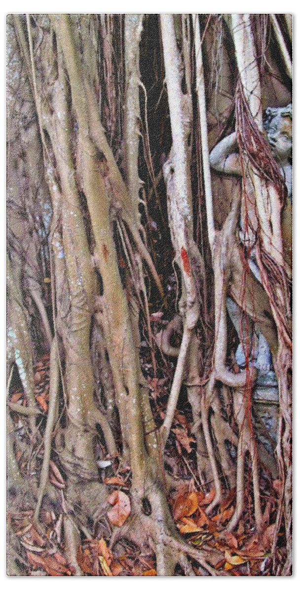 Banyan Trees Beach Sheet featuring the digital art Banyan Boy by Maria Huntley