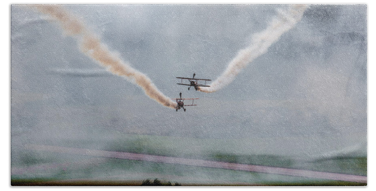 Breitling Beach Towel featuring the photograph Barnstormer Late Afternoon Smoking Session by Chris Lord