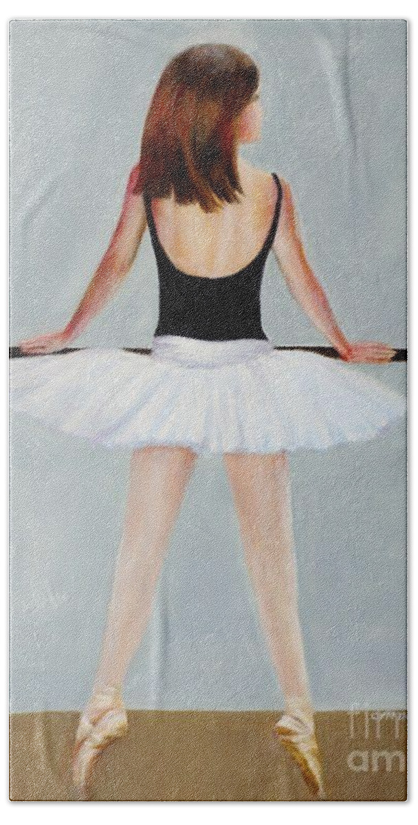 Ballerina Beach Towel featuring the painting Barre by Cynthia Parsons