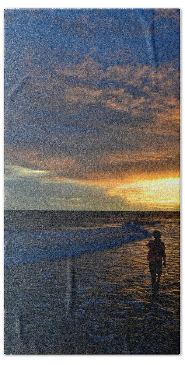 Sunset Beach Towel featuring the photograph Be Wonderful... Because You Are by Melanie Moraga
