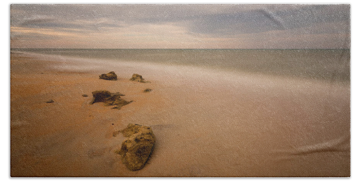 Atlantic Ocean Beach Sheet featuring the photograph Beach Rocks by Stefan Mazzola