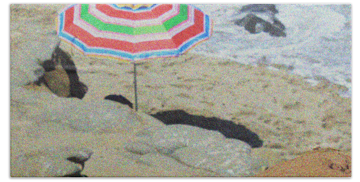 Umbrella Beach Towel featuring the photograph Beach Umbrella by Jan Garcia