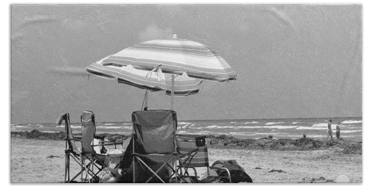 Texas Gulf Coast Beach Towel featuring the photograph Beach Umbrella by Kristina Deane