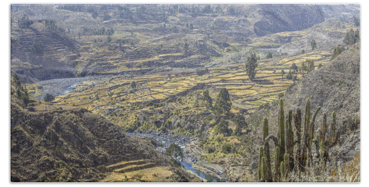 Colca Canyon Beach Towel featuring the photograph Beautiful Colca Canyon by Patricia Hofmeester