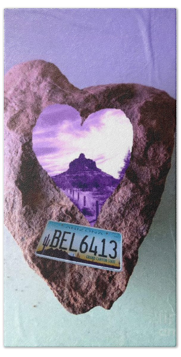 Heart Beach Towel featuring the photograph Bell Rock 6413 Serendipity by Mars Besso