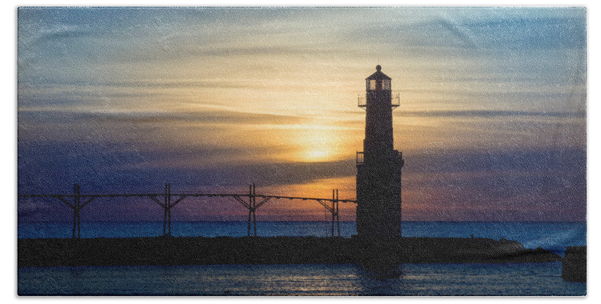 Lighthouse Beach Towel featuring the photograph Beyond the Veil by Bill Pevlor