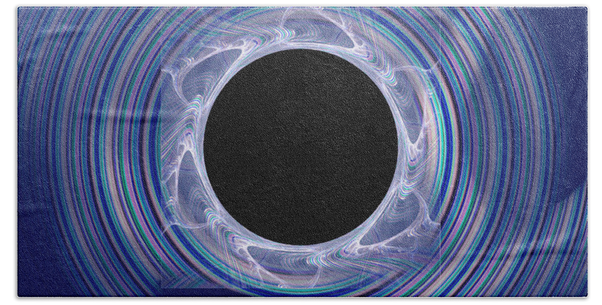 Black Hole Beach Sheet featuring the digital art Black Hole by Victoria Harrington