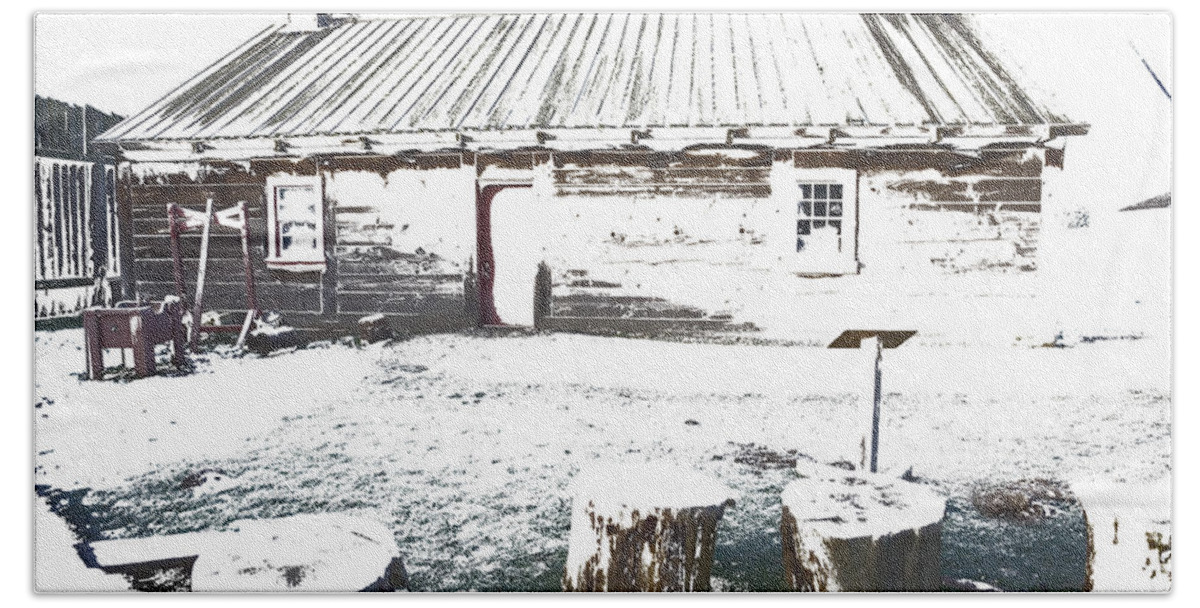 Selective Color Beach Sheet featuring the photograph Blacksmith Shop by Rich Collins