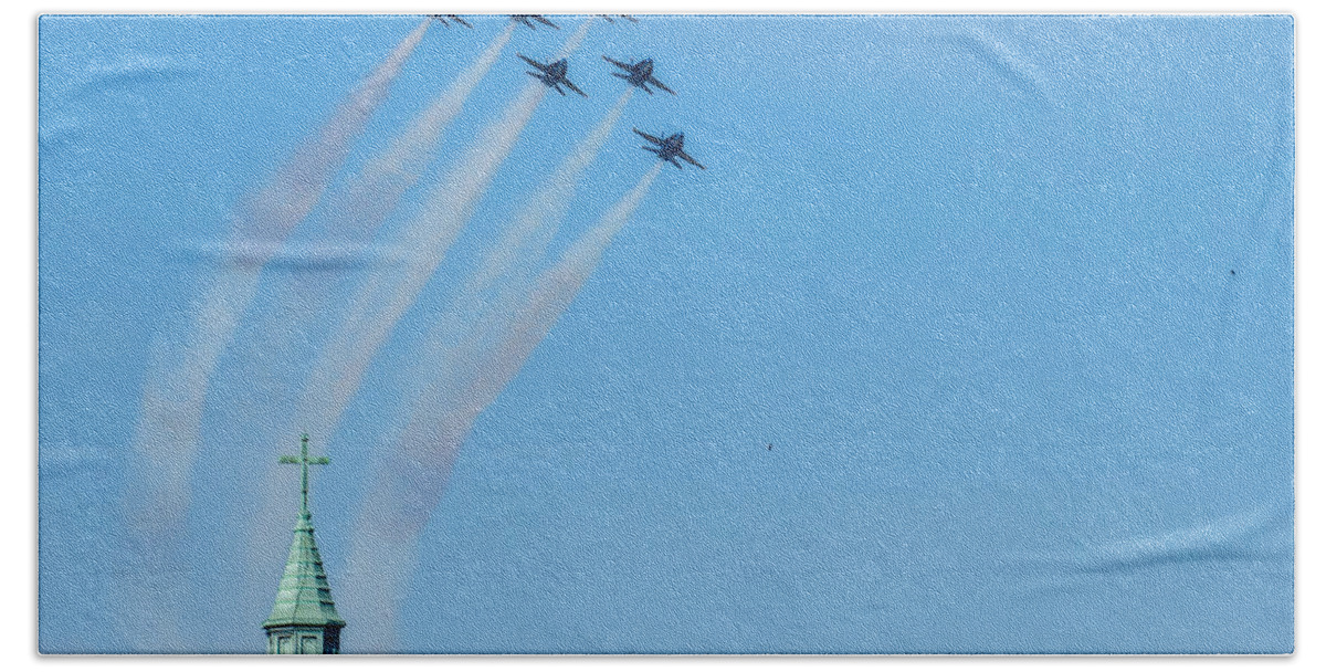 Blue Beach Towel featuring the photograph Blue Angels Series Number Two by Constance Sanders