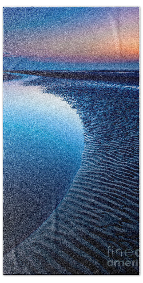 Sunset Beach Towel featuring the photograph Blue Beach by Adrian Evans