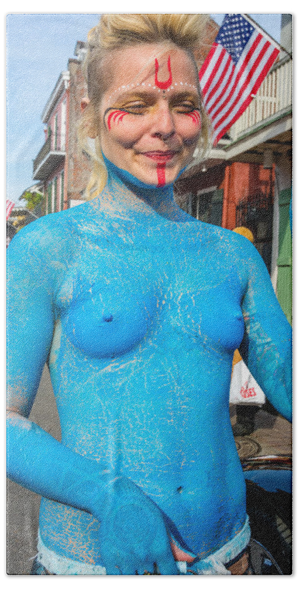 2014 Beach Towel featuring the photograph Blue Girl by Steve Harrington