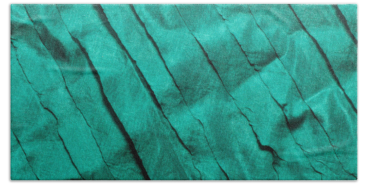 Cambodian Beach Towel featuring the photograph Blue Silk 04 by Rick Piper Photography