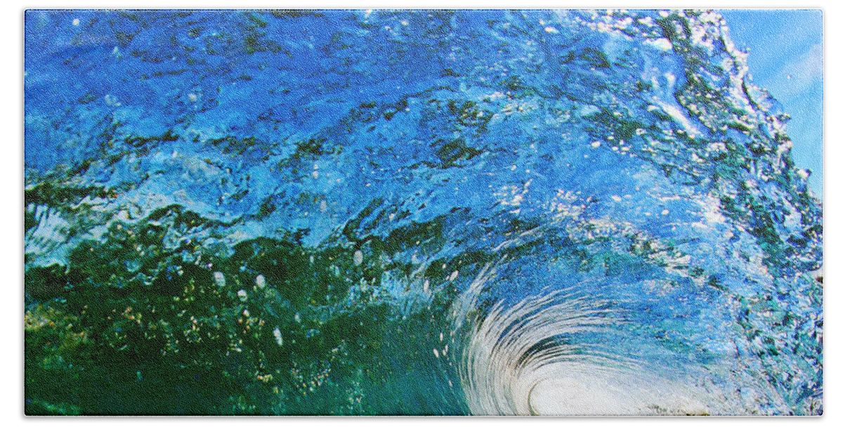Ocean Beach Towel featuring the photograph Blue Tube by Paul Topp