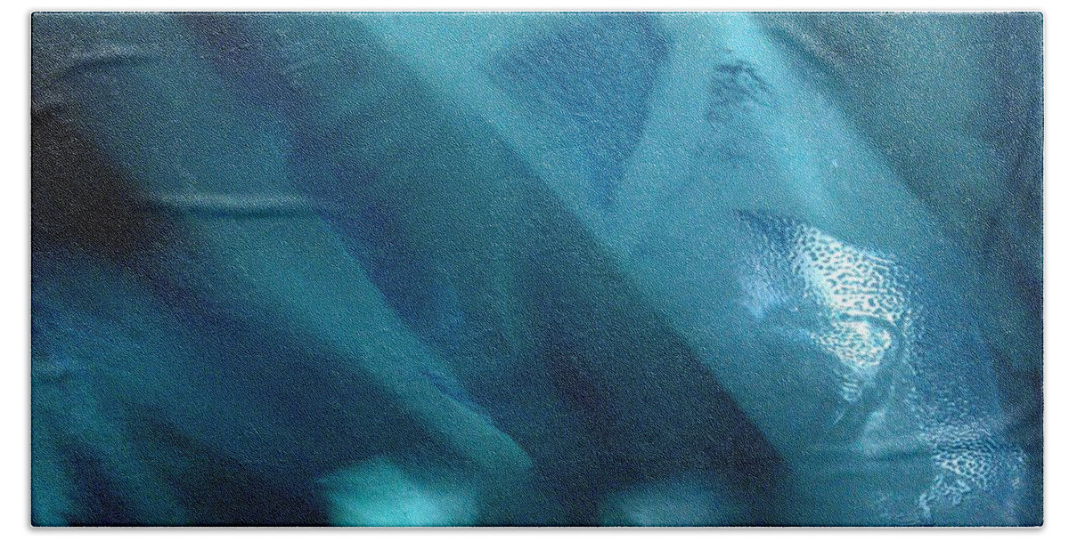 Blue Beach Towel featuring the photograph Blue Wash by Deborah Lacoste