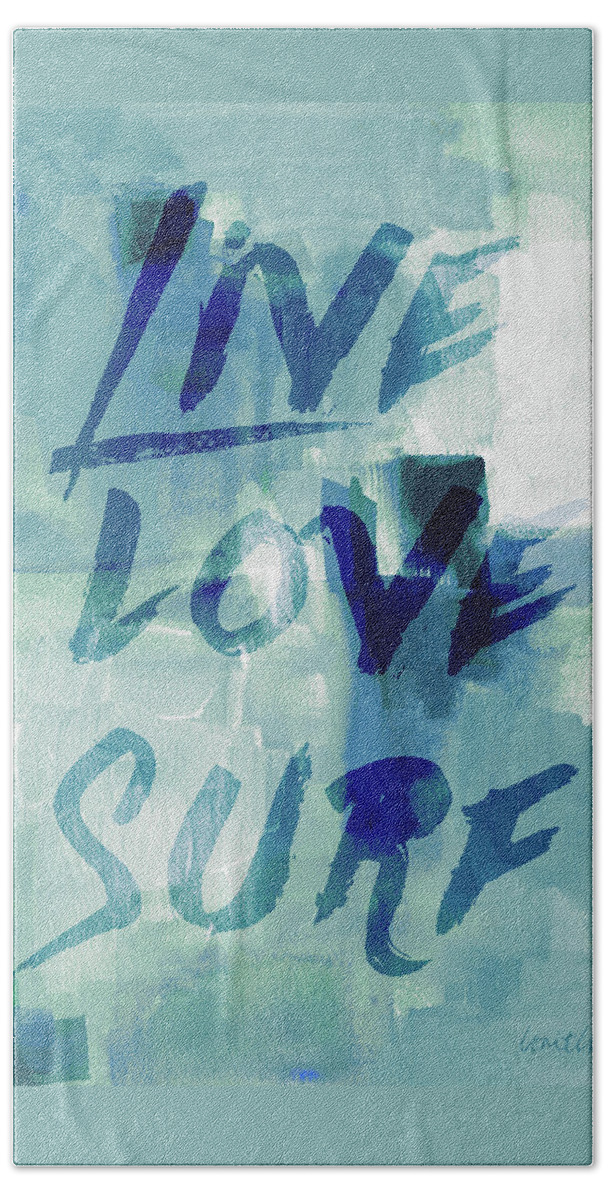 Blue Beach Towel featuring the digital art Blue Waves II by Lanie Loreth