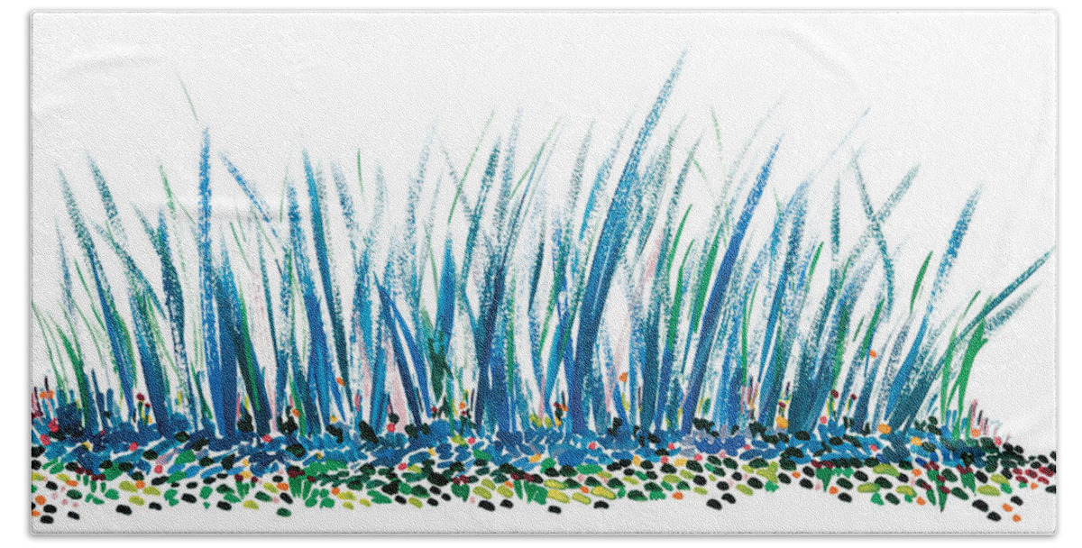 Contemporary Beach Towel featuring the painting Bluegrass by Bjorn Sjogren