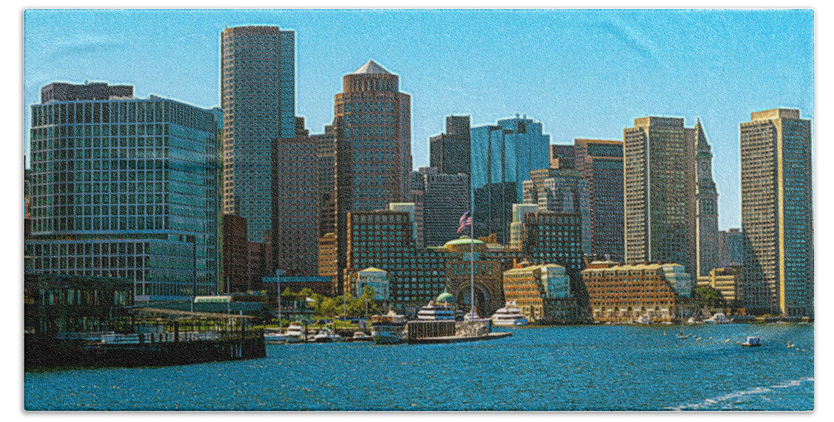 Boston Beach Sheet featuring the photograph Boston Harbor by James Meyer