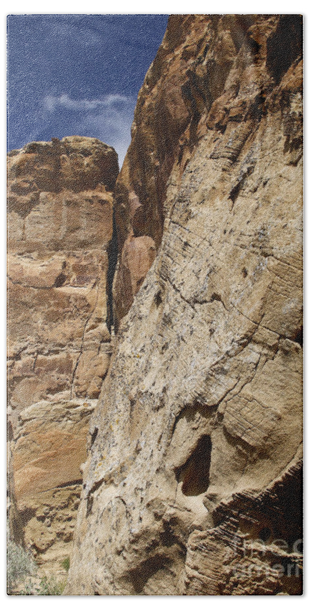 Chaco Beach Towel featuring the photograph Boulders by Kathy McClure