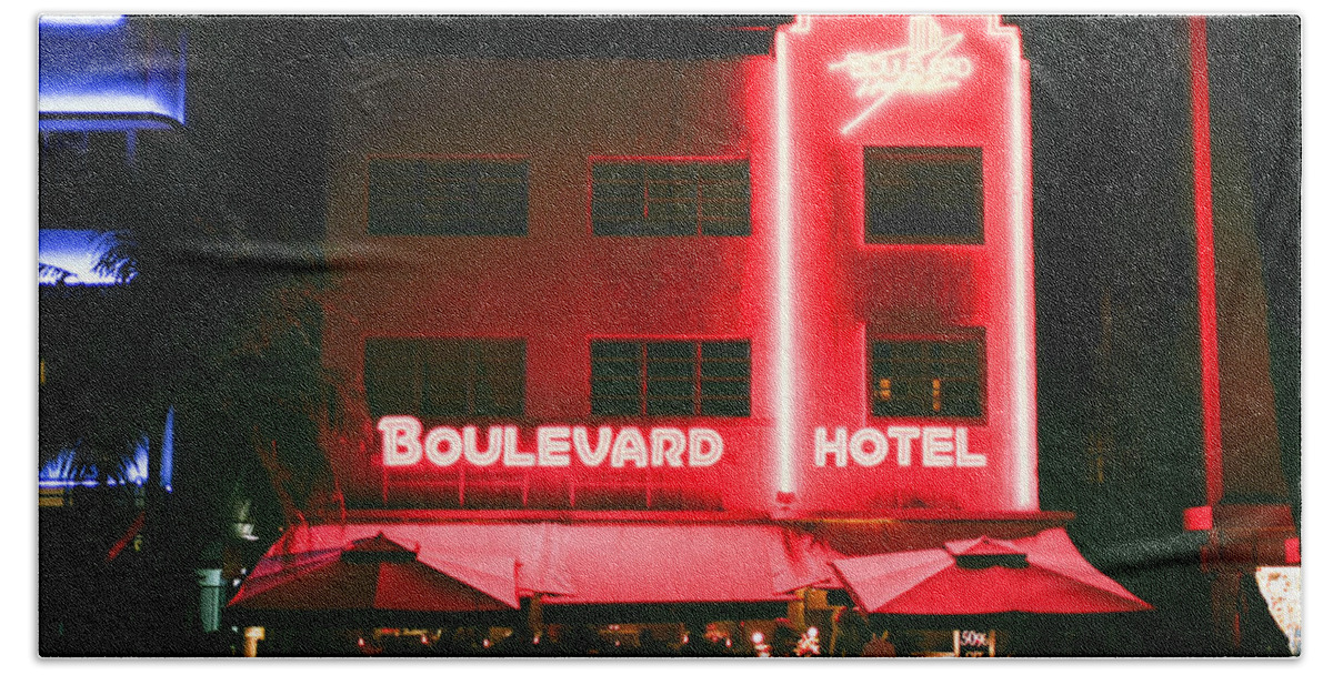 Boulevardhotel Beach Towel featuring the photograph Boulevard Hotel by Gary Dean Mercer Clark