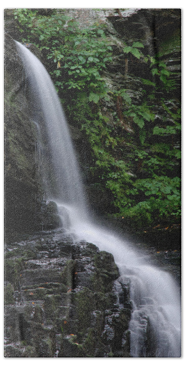 Waterfall Beach Sheet featuring the photograph Bridesmaid's Falls by Jennifer Ancker