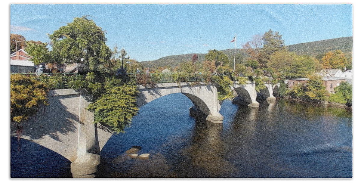 Bridge Beach Sheet featuring the photograph Bridge of Flowers by Nina Kindred