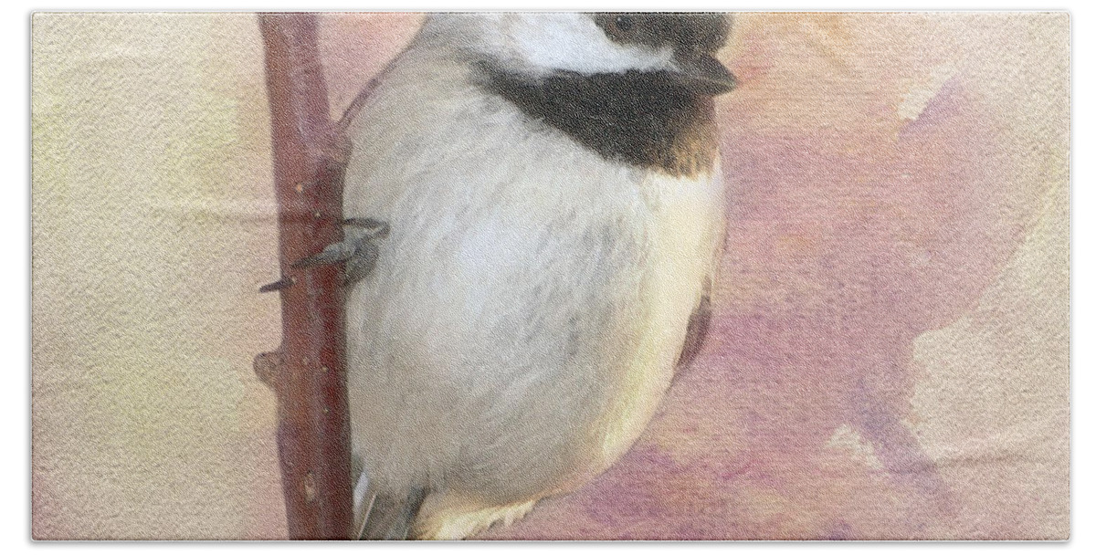 Black-capped Chickadee Beach Towel featuring the photograph Bright New Day by Betty LaRue