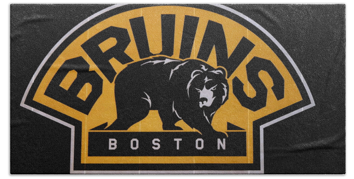 Boston Beach Towel featuring the photograph Bruins in Boston by Caroline Stella
