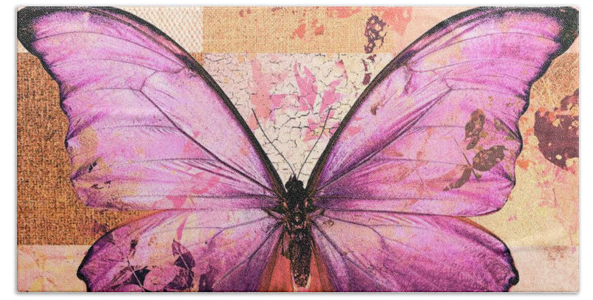 Butterfly Beach Towel featuring the digital art Butterfly Art - sr51a by Variance Collections