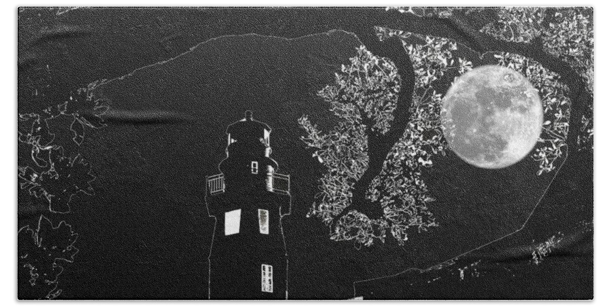 Lighthouses Beach Towel featuring the photograph By The Light by Robert McCubbin
