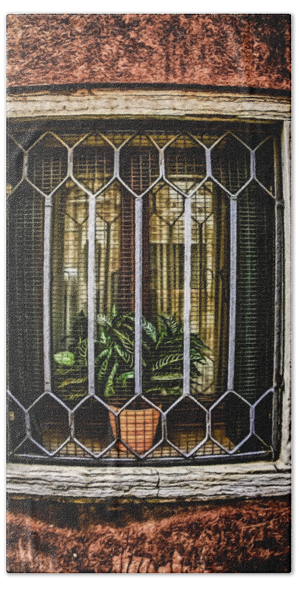 Flower Beach Towel featuring the photograph Caged Plant by Eye Olating Images