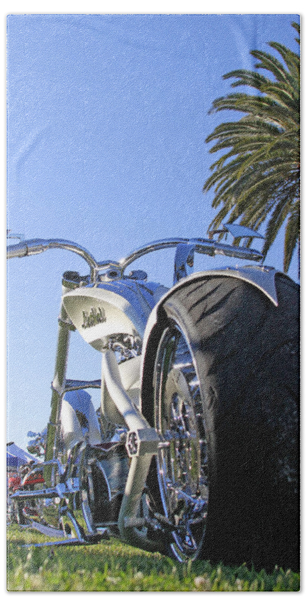 Custom Motorcycle Beach Sheet featuring the photograph California Dreamin by Shoal Hollingsworth