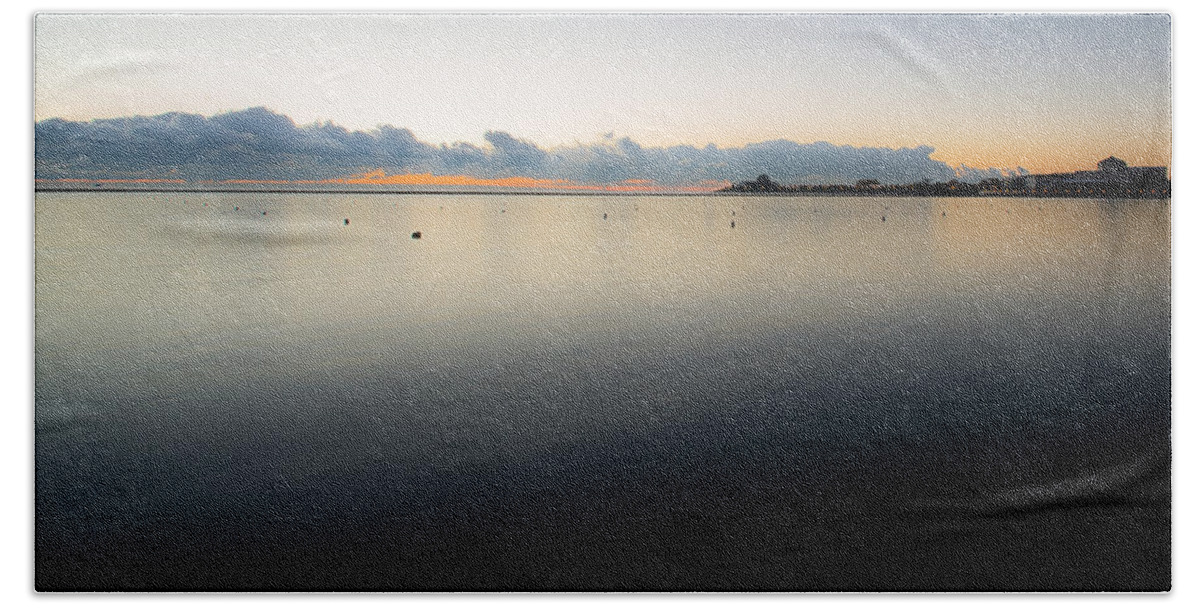 Sunrise Beach Towel featuring the photograph Calm Michigan by David Downs