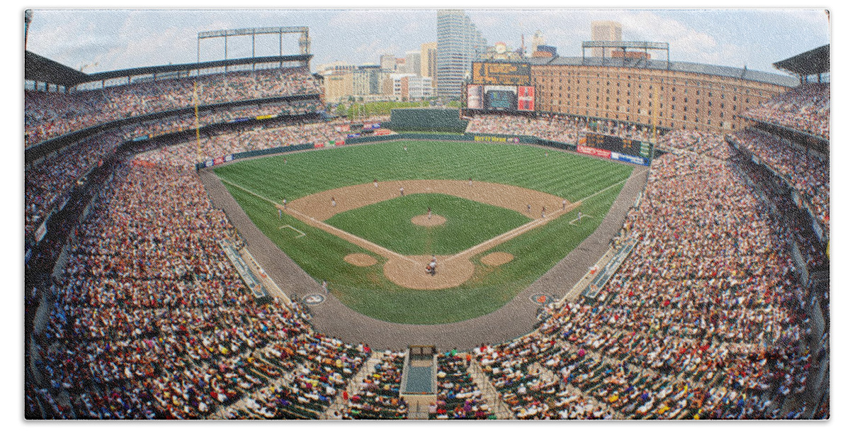 Photography Beach Towel featuring the photograph Camden Yards Baltimore Md by Panoramic Images