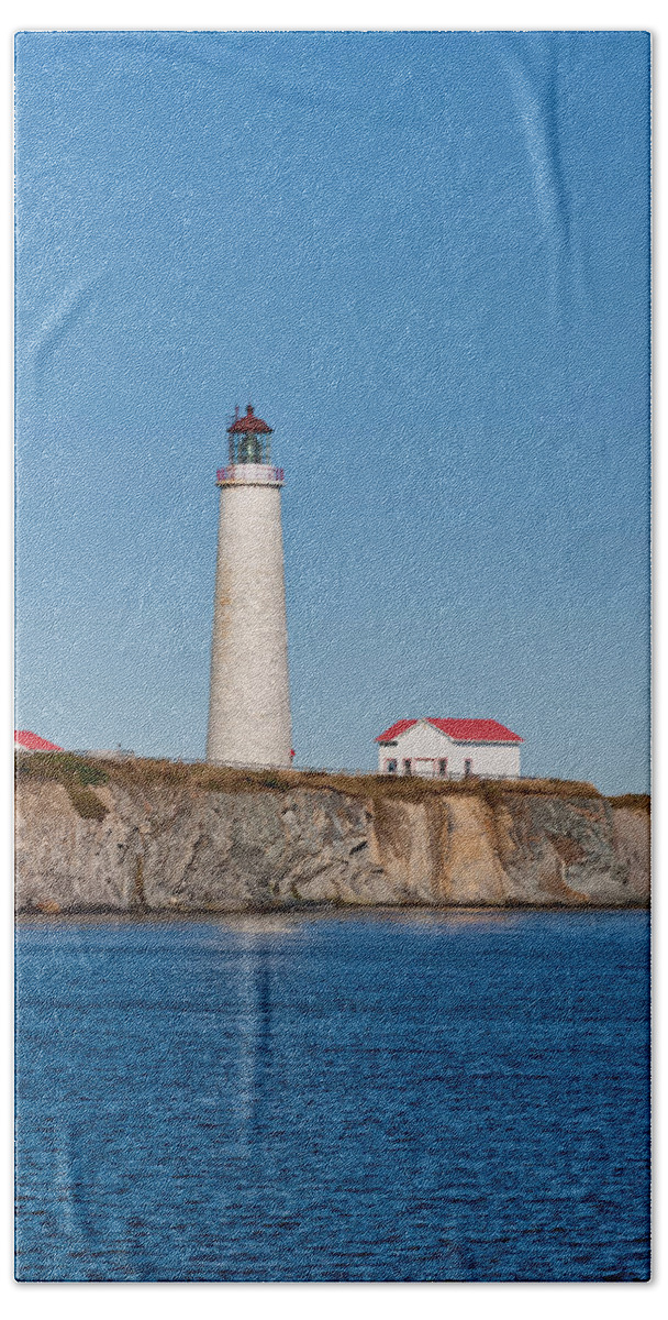 Architecture Beach Towel featuring the photograph Cap des Rosiers Lighthouse by U Schade