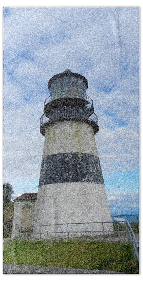 Lighthouse Beach Towel featuring the photograph Cape Disappointment Lighthouse 3 by Cathy Anderson