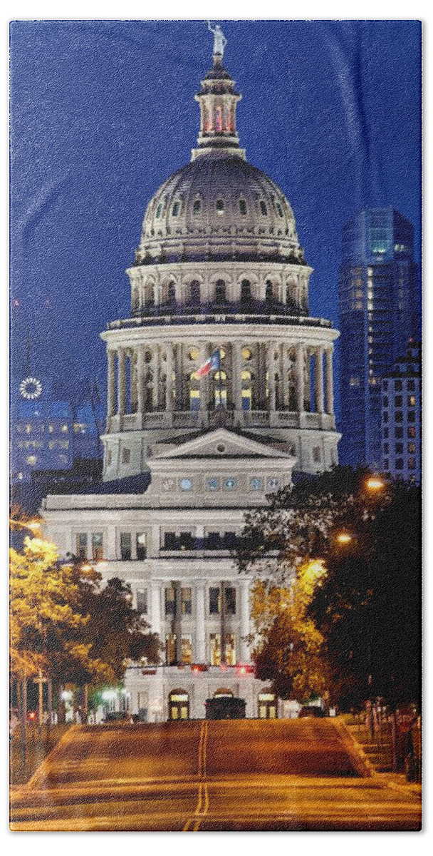 Texas Capitol Beach Towel featuring the photograph Capitol of Texas by Silvio Ligutti