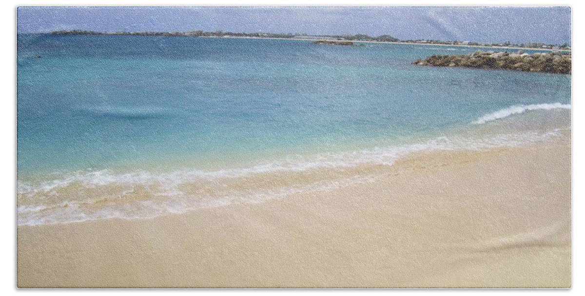 Beach Beach Sheet featuring the photograph Caribbean Beach Front by Fiona Kennard