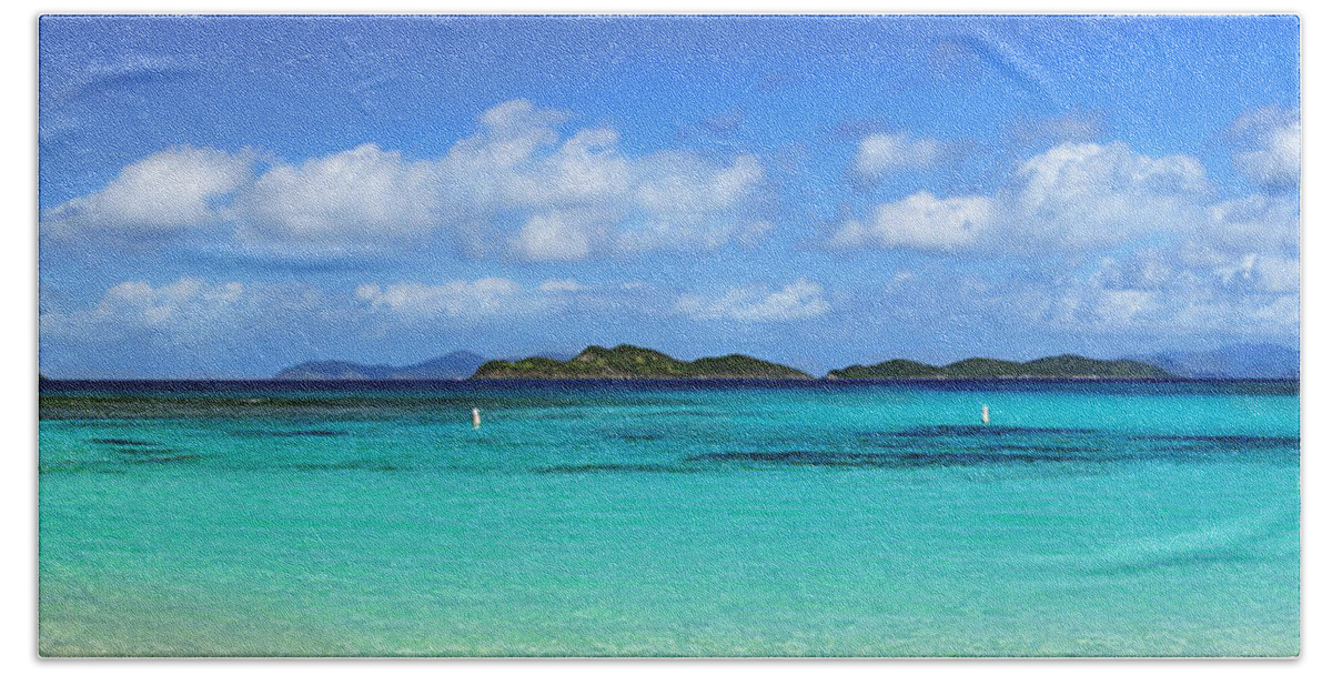 Saint Thomas Beach Towel featuring the photograph Caribbean Beach Panorama by Luke Moore