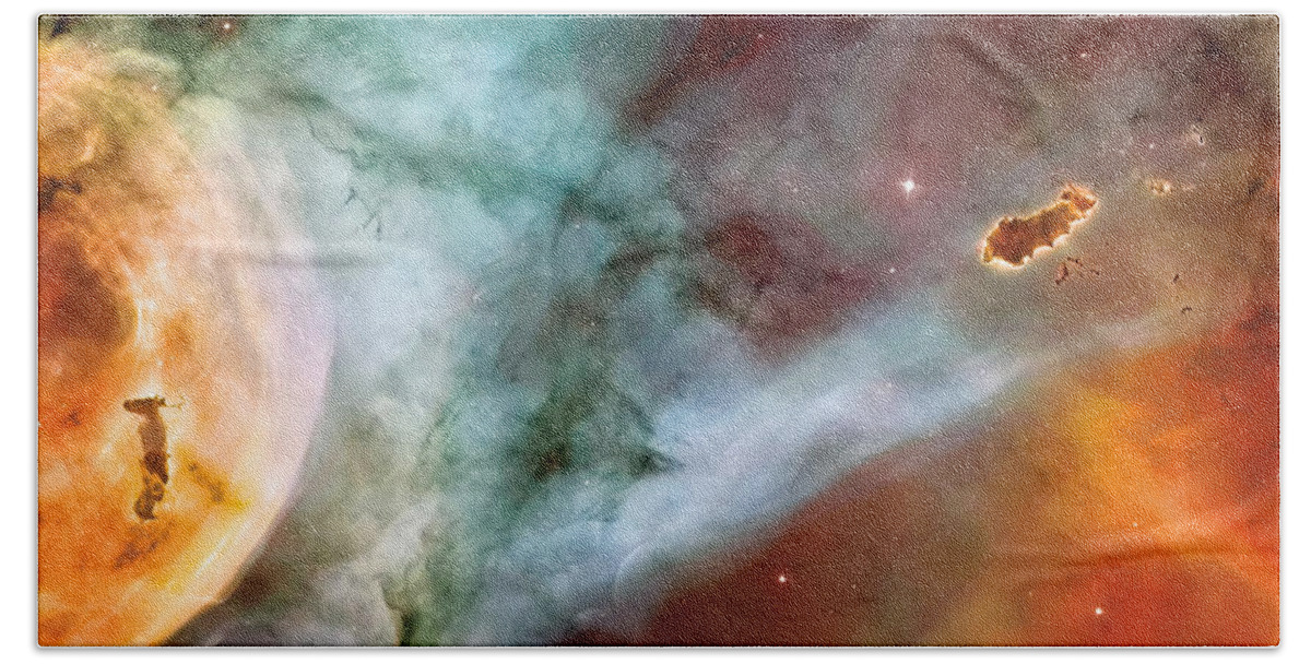 Nebula Beach Towel featuring the photograph Carina Nebula #4 by Jennifer Rondinelli Reilly - Fine Art Photography
