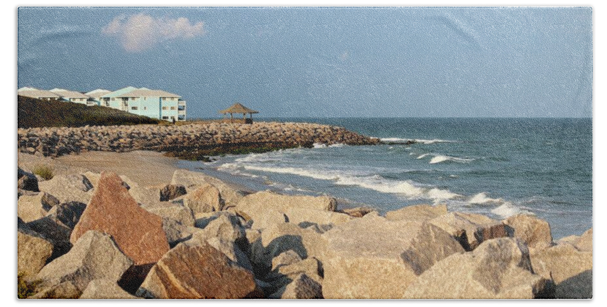 Kure Beach Beach Sheet featuring the photograph Carolina Coast by Cynthia Guinn