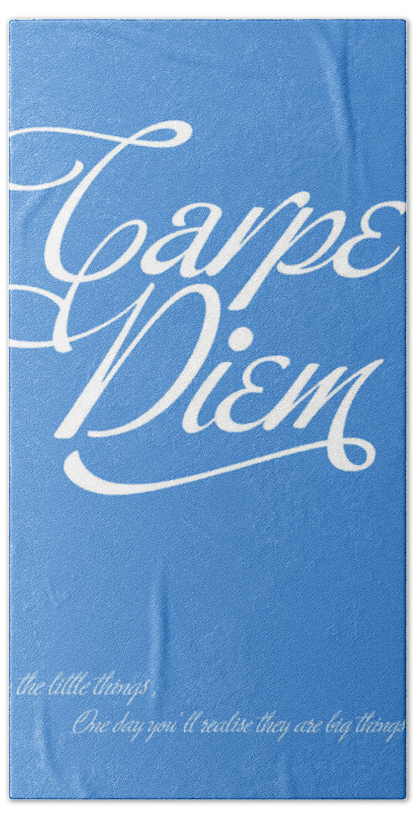 Carpe Beach Towel featuring the digital art Carpe Diem by Gina Dsgn