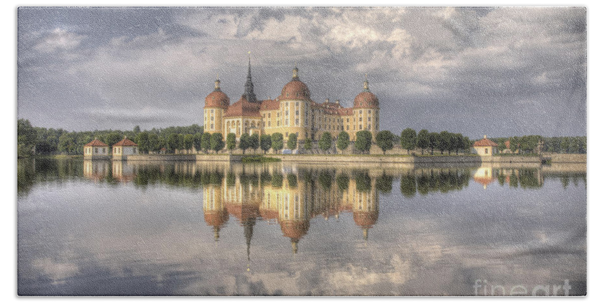 Castle Beach Towel featuring the photograph Castle in the Air by Heiko Koehrer-Wagner
