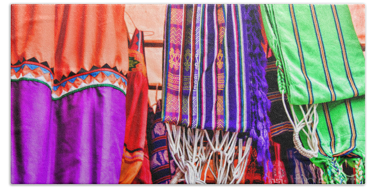 El Casco Viejo Beach Towel featuring the photograph Chairs and Hammocks by Diana Sainz by Diana Raquel Sainz