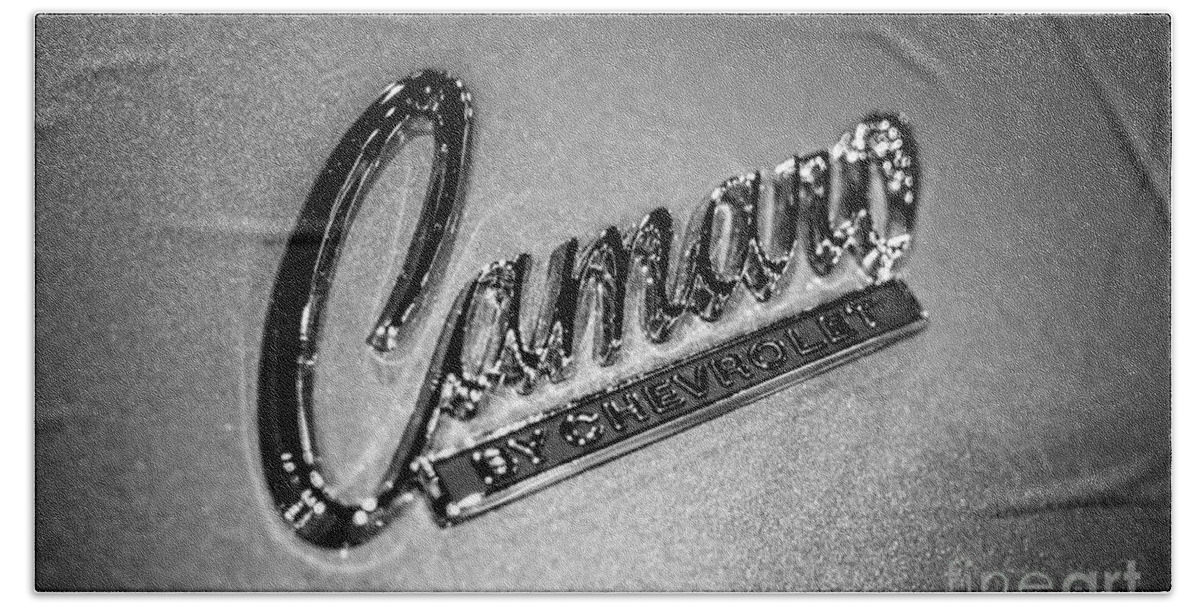 American Beach Towel featuring the photograph Chevrolet Camaro Emblem by Paul Velgos