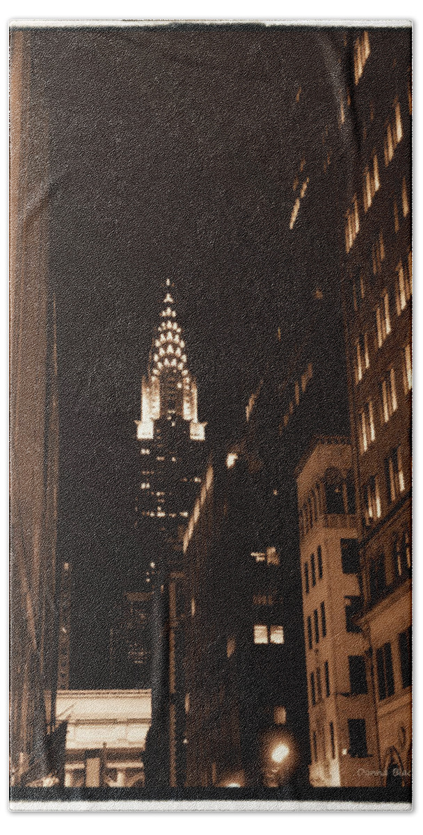 New York Beach Sheet featuring the photograph Chrysler Building by Donna Blackhall