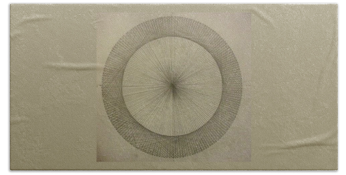  Beach Sheet featuring the drawing Circles Don't Exist two degree frequency by Jason Padgett