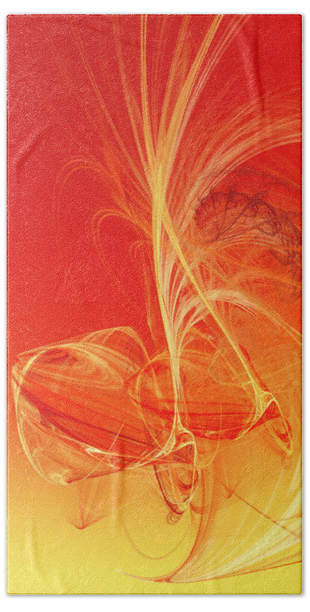 Andee Design Abstract Beach Towel featuring the digital art Citrus Infusion by Andee Design